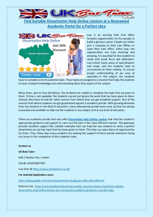 Dissertation help ireland london